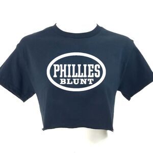 PHILLIES BLUNT Reworked Cropped Crop Top Vintage Style Rock Band Tee Rap Tee y2k